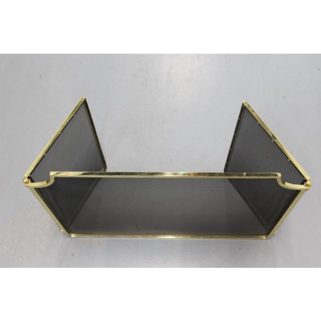 Bronze and Brass Trifold Fireplace Screen For Sale - Image 6 of 9