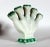 18th-Century Creamware Flower Finger or Quintell Vase With Green Molded Leaves For Sale - Image 4 of 10
