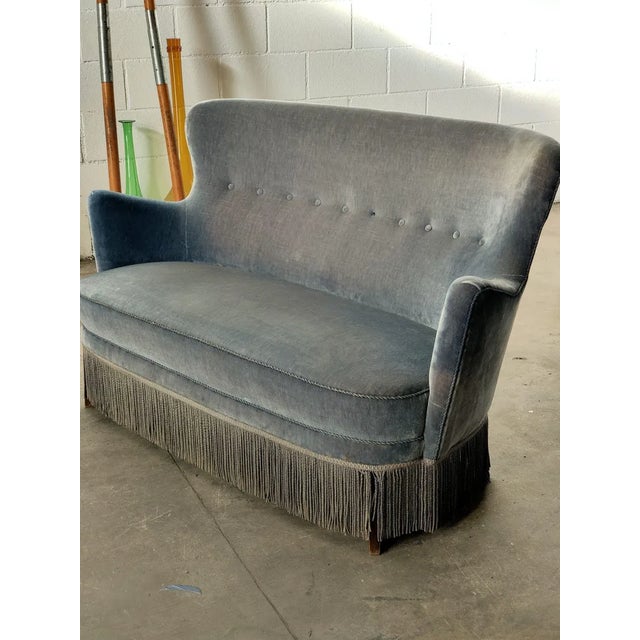 1970s Vintage Danish Terciopelo Sofa For Sale - Image 5 of 9