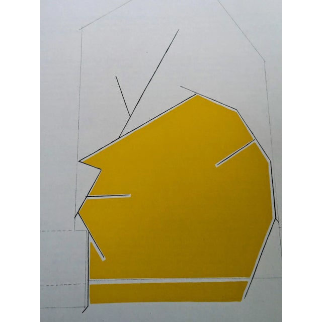 1970s Pablo Palazuelo, Abstraction in Yellow and White, 1970, Original Lithograph For Sale - Image 5 of 5