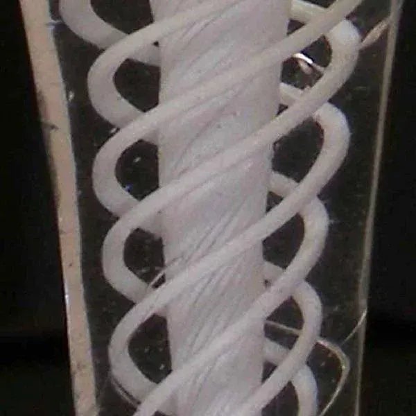 Mid 18th Century Early Double-Series Cotton Opaque Twist Stem Glass For Sale - Image 5 of 6