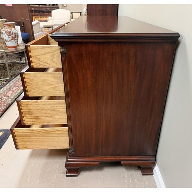 Wood 1990s Henkel Harris Mahogany Dresser Model No. 166 For Sale - Image 7 of 16