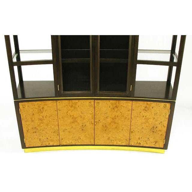 Edward Wormley Walnut & Olive Ash Burl Tall Cabinet for Dunbar For Sale In Chicago - Image 6 of 11