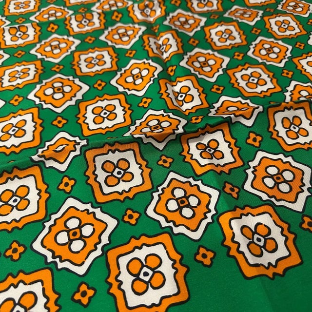 Textile 1990s Vintage Fashion Silk Carré Scarf by Yves Saint Laurent For Sale - Image 7 of 10