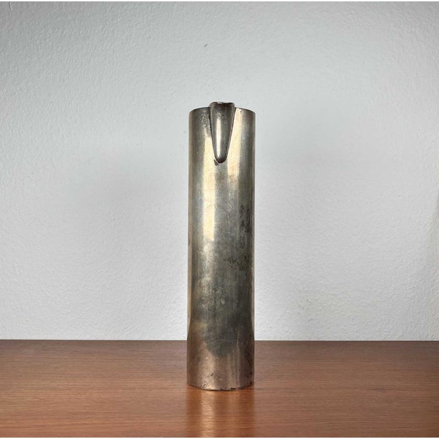 Silver Mid-Century Minimalist Metal Carafe, 1960s For Sale - Image 8 of 18