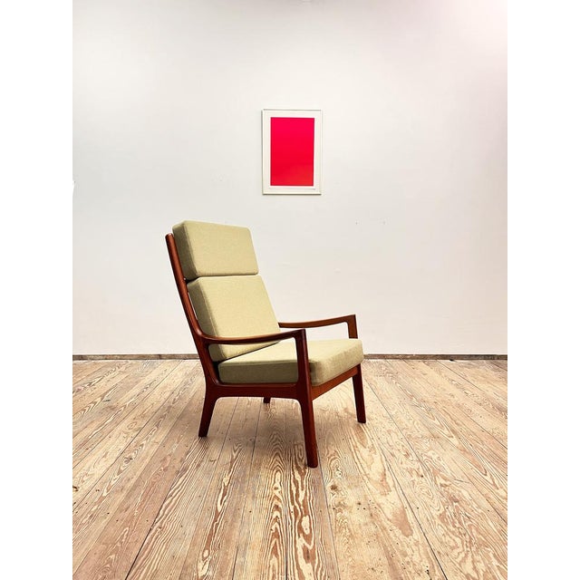 Set of Mid-Century Danish Senator Lounge Chair and Stool by Ole Wanscher for Poul Jeppensens, 1960s For Sale - Image 12 of 17