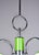 Metal Italian Mid Century Four Light Apple Green and Chrome Fixture For Sale - Image 7 of 10