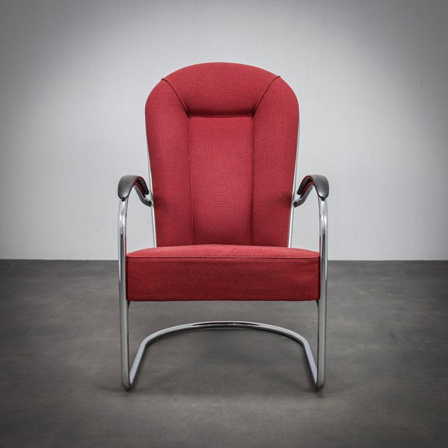 Bauhaus Bauhaus Lounge Chair by W.H. Gispen for Dutch Originals, 1990s For Sale - Image 3 of 11