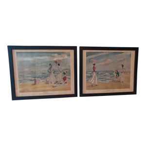 Frank Neal Hatian Women Serigraphs ~ Rare Set 1944