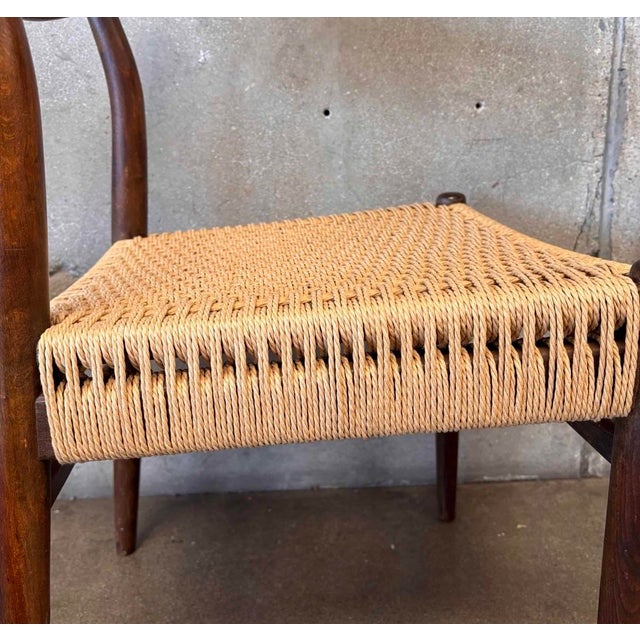Mid-Century Modern 1950s MCM Danish Corded Chairs For Sale - Image 3 of 12