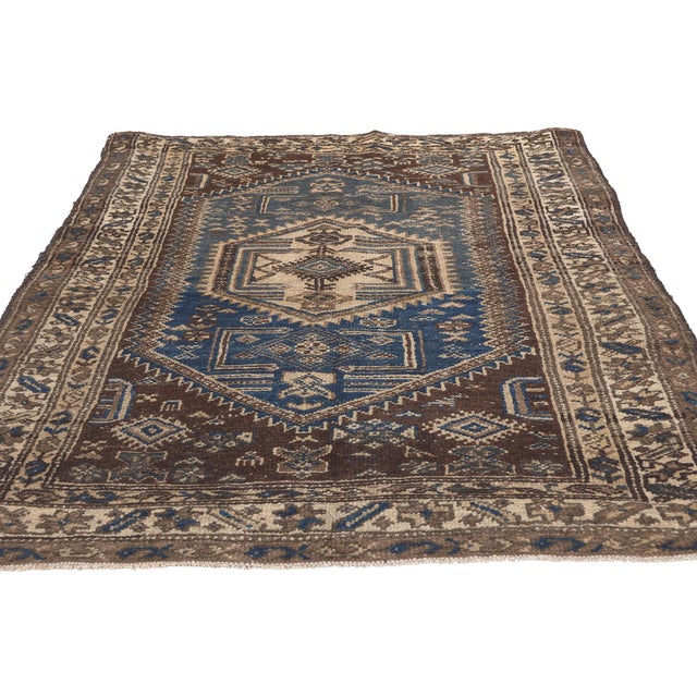 Mid-Century Modern Antique Persian Malayer Rug - 03'06 X 05'06 For Sale - Image 3 of 9