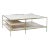 Marble & Brass Coffee Table W/Shelves For Sale