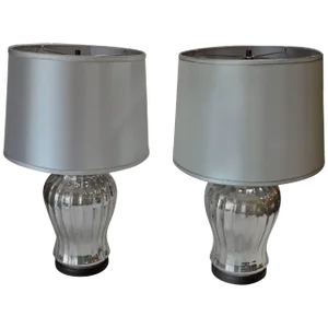 Pair of Silver Mercury Glass Table Lamps