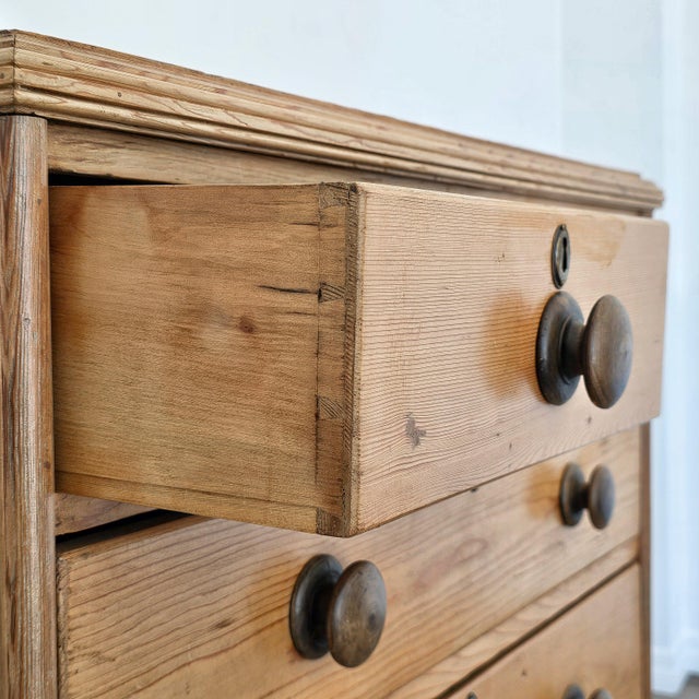 Antique English Pine Chest of Drawers (Dresser) - Circa 1880 #12 For Sale - Image 9 of 15