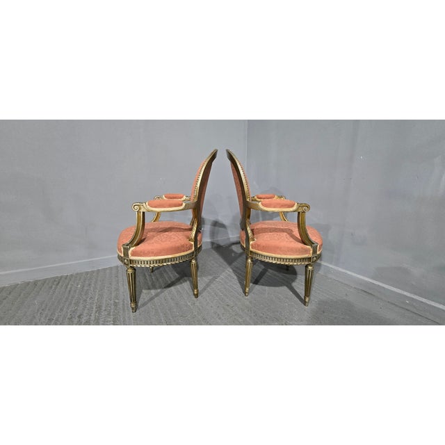 French Silver Gilt Elbow Chairs, 1910, Set of 2 For Sale - Image 13 of 16