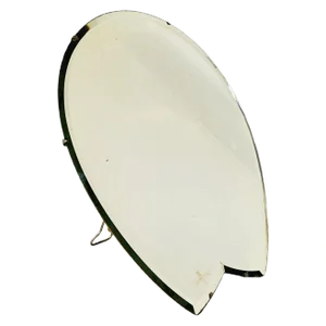 Mid-Century Italian Table Mirror in Wood and Iron from Luigi Fontana, 1950s