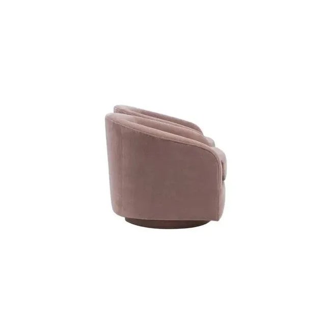 Blush Pink Swivel Armchairs, 1970s - A Pair For Sale - Image 9 of 11