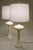 Off-white 1940s Dorothy Draper Hollywood Regency Modern Solid Marble Palm Column Table Lamps - a Pair For Sale - Image 8 of 11