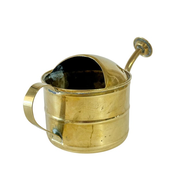 Early 20th Century Antique Small French Brass Watering Can For Sale - Image 5 of 12