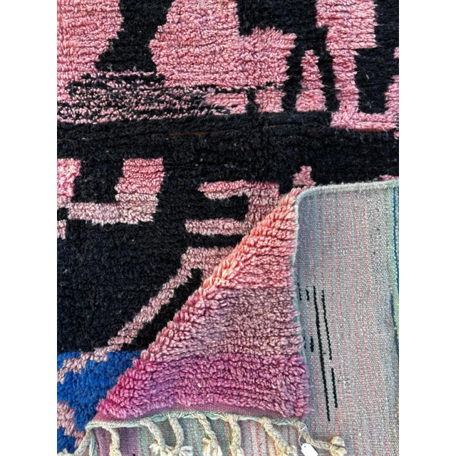 Moroccan Artist Modern Moroccan Rug Handmade Wool – Colorful Berber Area Rug For Sale - Image 4 of 10