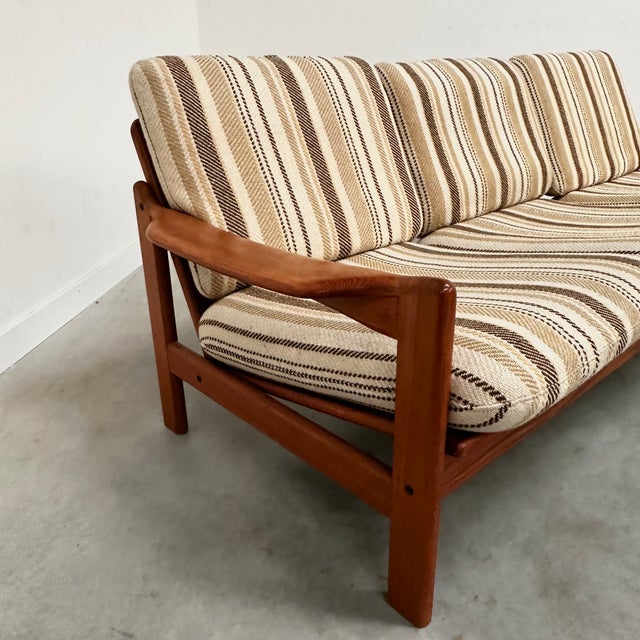 Vintage Sofa in Teak and Wool attributed to Arne Wahl Iversen, Denmark, 1960s, in Good conditions. Designed 1960 to 1969...
