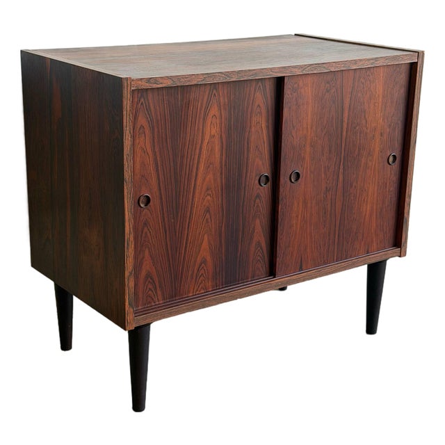 Rosewood Sliding-Door Sideboard Danish Mid-Century Modern 1960s For Sale