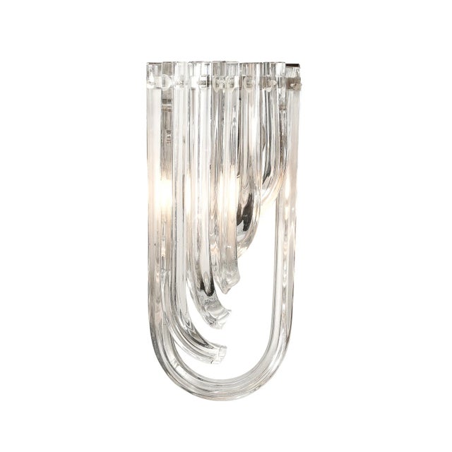 These gorgeous ribbon sconces were realized in Murano, Italy, the island off the coast of Venice renowned for centuries...