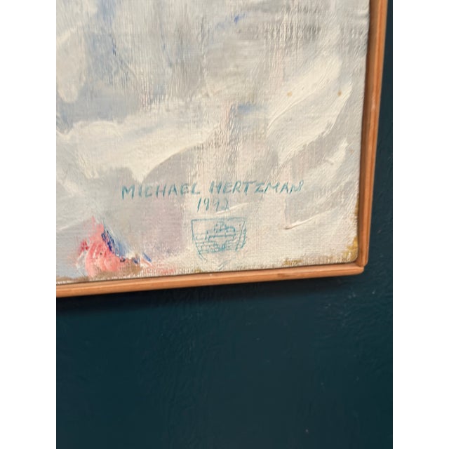 Michael Hertzman, Silhouette of the Boat, 1992, Oil on Canvas, Framed For Sale - Image 13 of 18