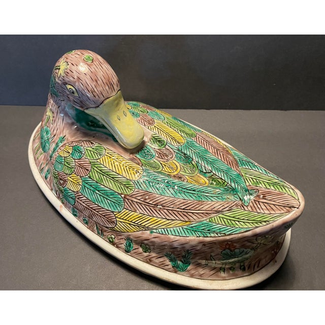 Antique Chinese Duck Tureen For Sale - Image 6 of 11