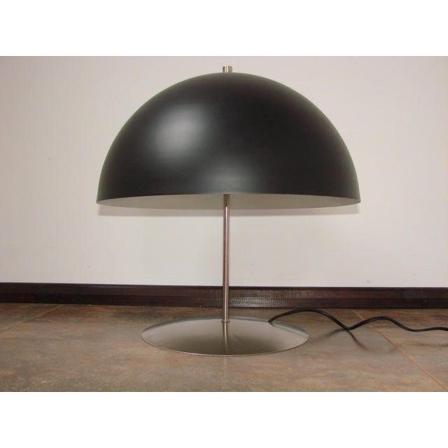 Black Modern Metal Table Lamp with Black Shade, 1980s For Sale - Image 8 of 12