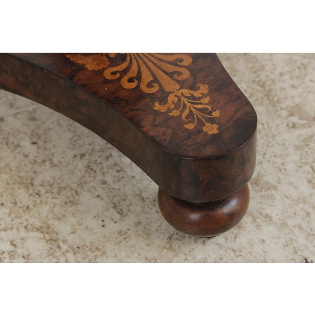 1990s Maitland Smith 89-0406 Inlaid Mahogany Table For Sale - Image 5 of 13