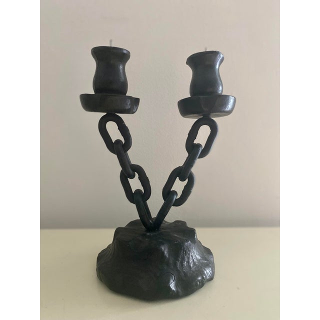 This amazing chain candleholder by Lobeco was handcrafted in Spain. The chains are metal and the other parts are made of...
