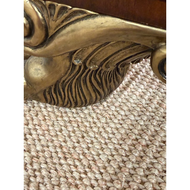 1980s Tall Marquetry Top Center Table From Maitland Smith For Sale In Cleveland - Image 6 of 12