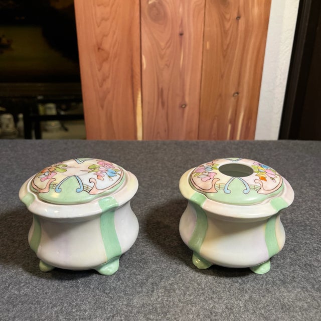 Antique Lilian Bauer Bavaria Porcelain Dresser Set - 2 Pieces For Sale - Image 11 of 11
