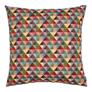 Geometric Diamonds Woven Cushion With Fibre Filler - 55x55cm (22"x22") For Sale