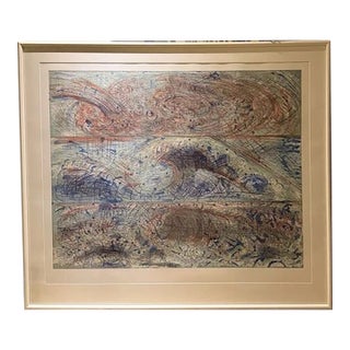 1980s Pat Steir Aquatint the Wave - From the Sea After Leonardo, Hokusai and Courbet For Sale