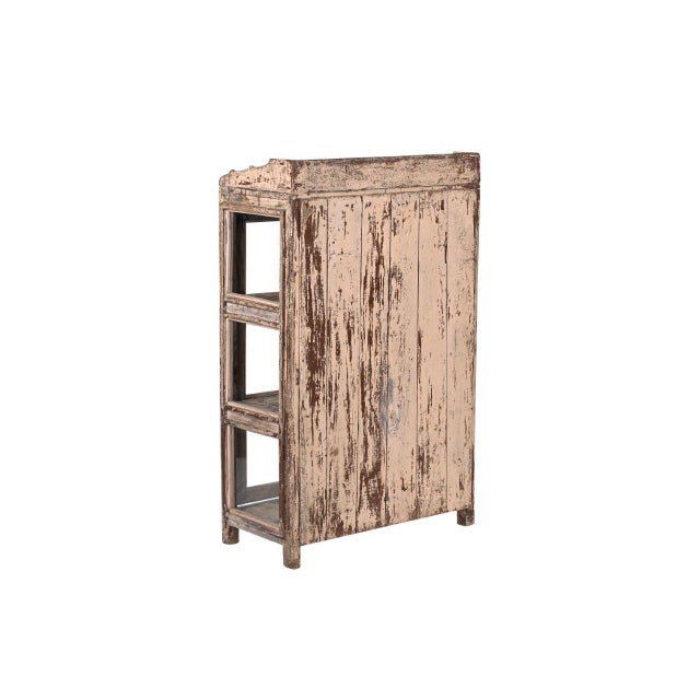 Vintage Anglo-Indian Painted Teakwood Small Bookcase For Sale - Image 4 of 4