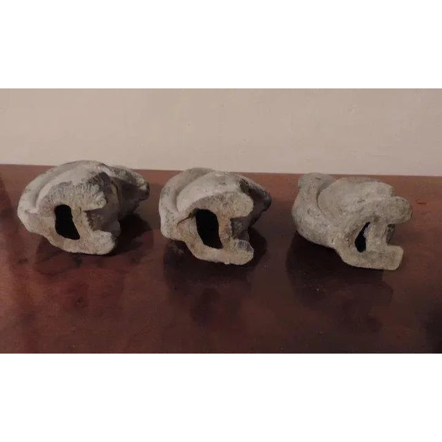 Early 20th Century Lead Garden Ornaments in the Form of Squirrels with Acorns - Set of 3 For Sale - Image 9 of 11