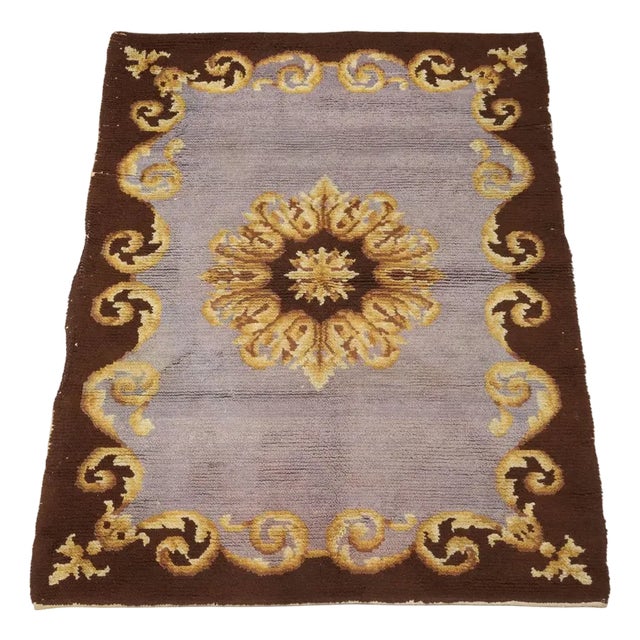 Aobusson Rug in Cotton and Wool, France For Sale