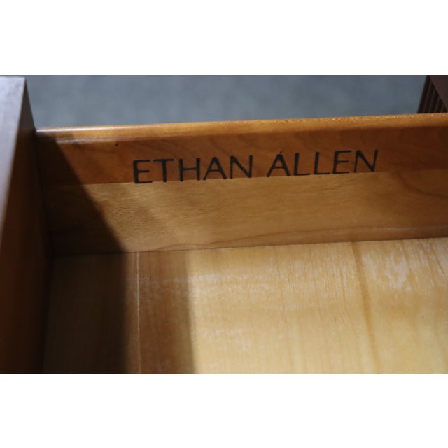 French Country Ethan Allen Maison Collection Solid Cherry 3-Drawer Nightstand For Sale - Image 3 of 10