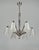 Hettier & Vincent French Art Deco Chandelier 1930s - Floral Glass & Nickeled Bronze For Sale - Image 14 of 15