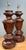 Vintage Faceted Wood Lamps - A Pair For Sale - Image 12 of 14