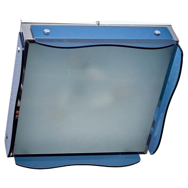 Flush Mount in Blue Glass, Italy, 1960s For Sale