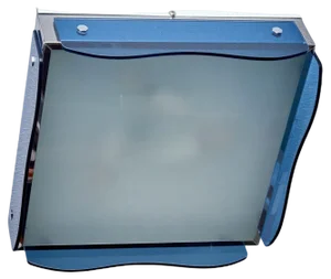 Flush Mount in Blue Glass, Italy, 1960s