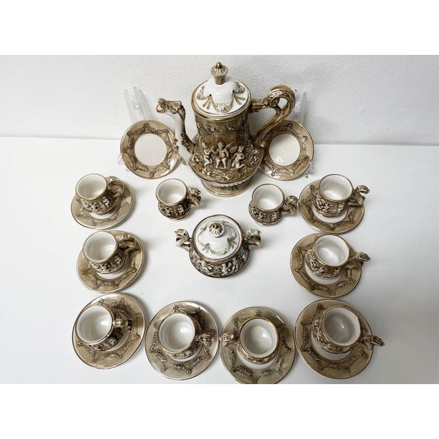 Coffee Service by R. Capodimonte, 1960s, Set of 12 For Sale - Image 16 of 18