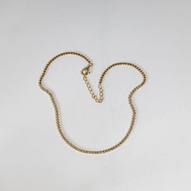 Metal Rocks With Soul White Gold Perfect Everyday Bezel Set Diamond Tennis Necklace For Sale - Image 7 of 9