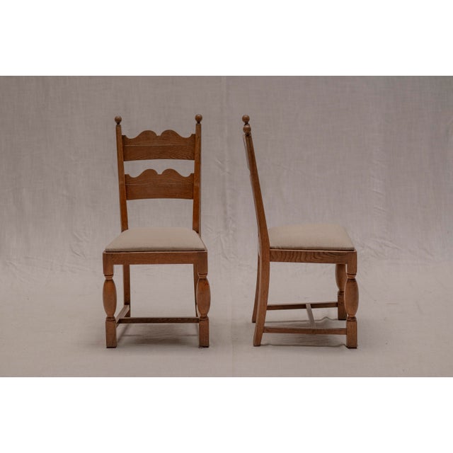 Charles Dudouyt Mid-Century French Side Chairs in the manner of Charles Dudouyt, 1960s, Set of 2 For Sale - Image 4 of 10