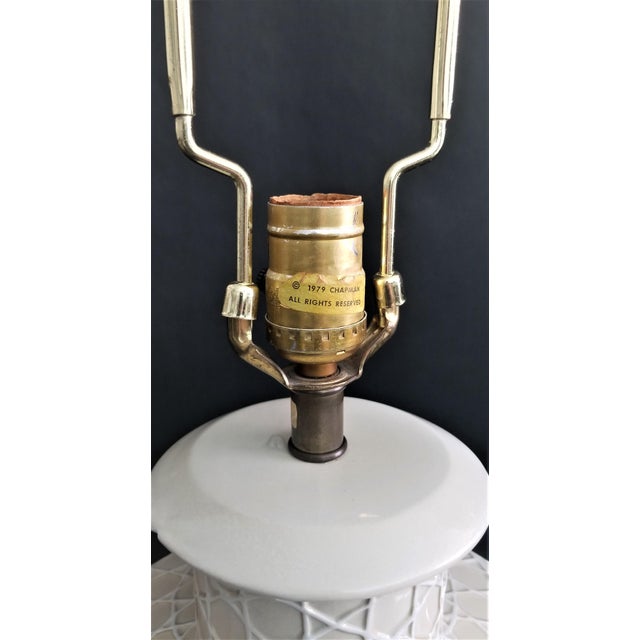 Ceramic 1979 Large Chapman Iris Table Lamp For Sale - Image 7 of 11