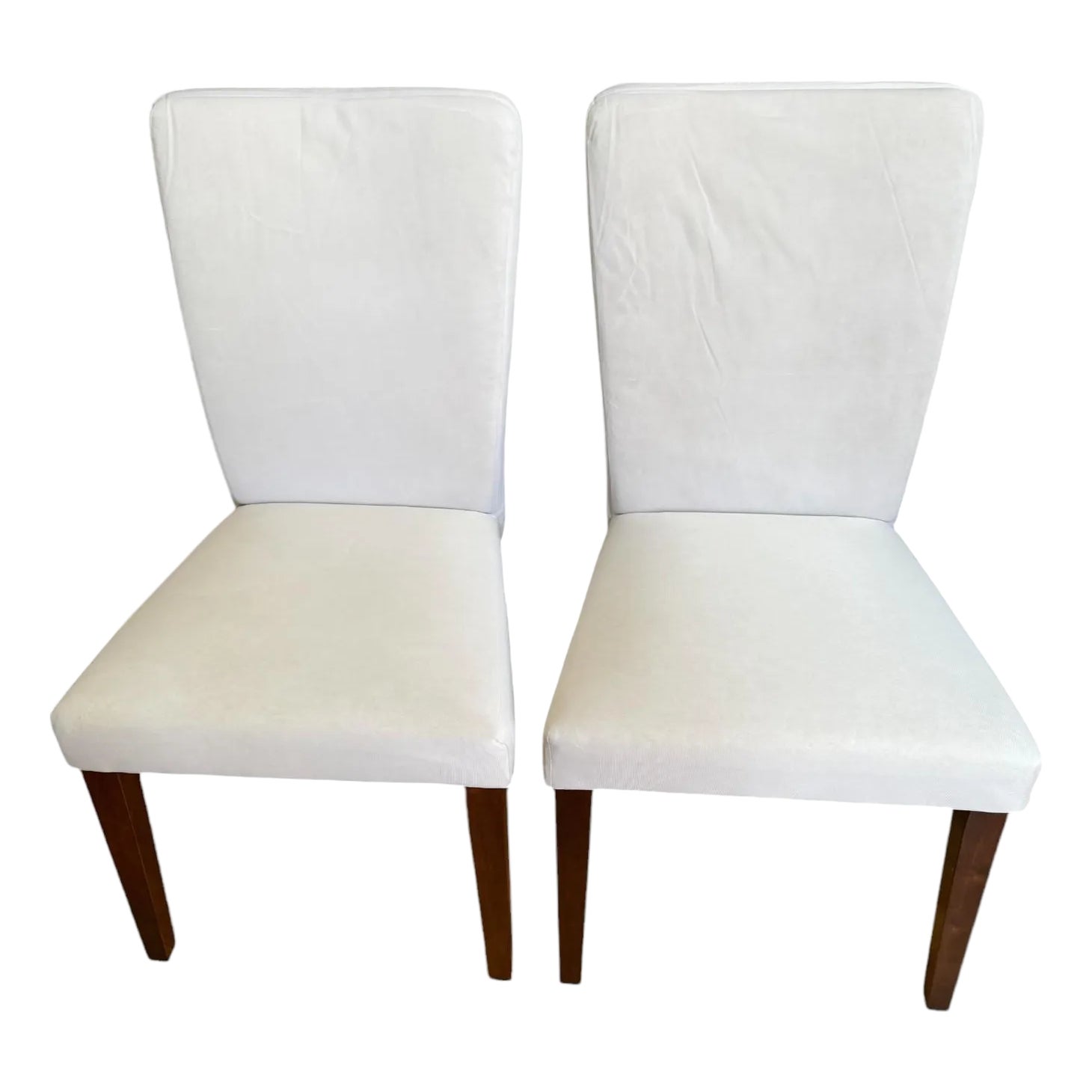 Pottery Barn Megan Slipcover Chairs - A Pair | Chairish