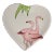 1987 Standing Ovations Heart Shaped Ceramic Plate With Flamingos For Sale